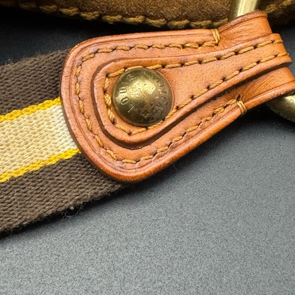 Rare Authentic Louis Vuitton Brown Suede Bag - Picture 2 of 14